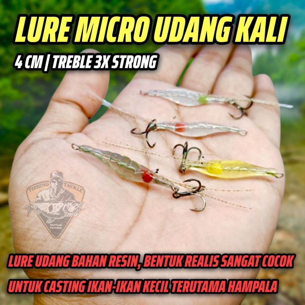 Lure Micro Udang Kali 4Cm Umpan Casting Hampala