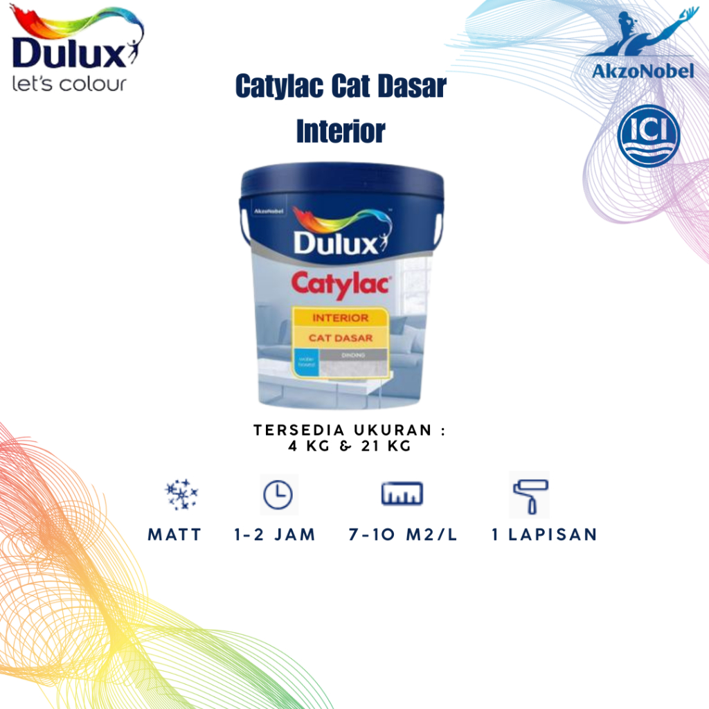 Cat Dasar Dulux Catylac Interior 4 kg - Cat Dasar Tembok Dalam Rumah - 4kg