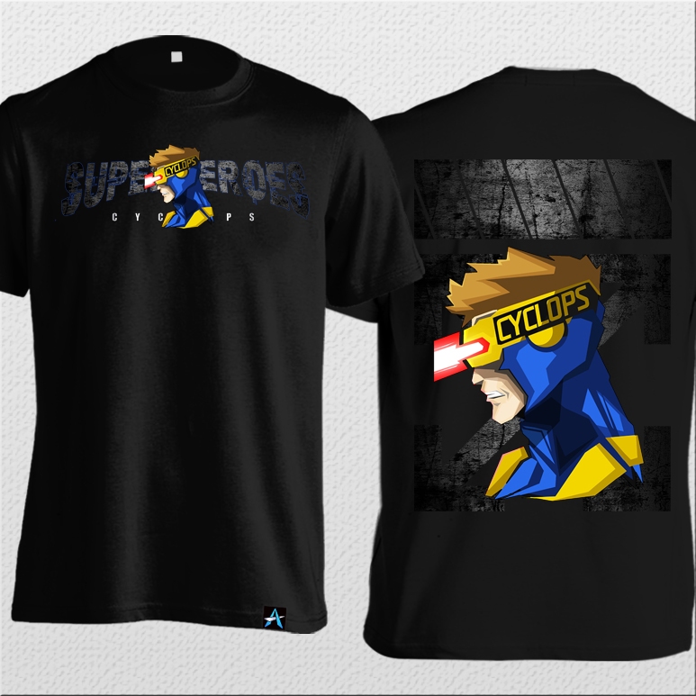 Kaos Cyclops Xmen HER-64 Superhero Bahan Combed Premium 24s