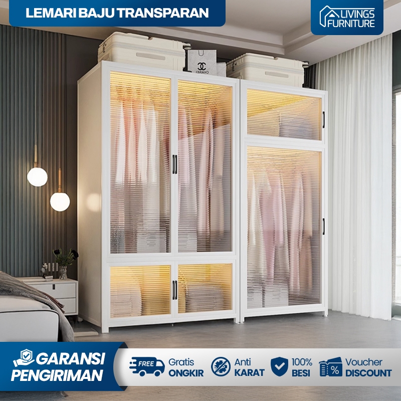 Lemari Besi Pakaian Wardrobe Pakaian Full Gantungan Lemari Baju Lemari Gantungan Full Hanger