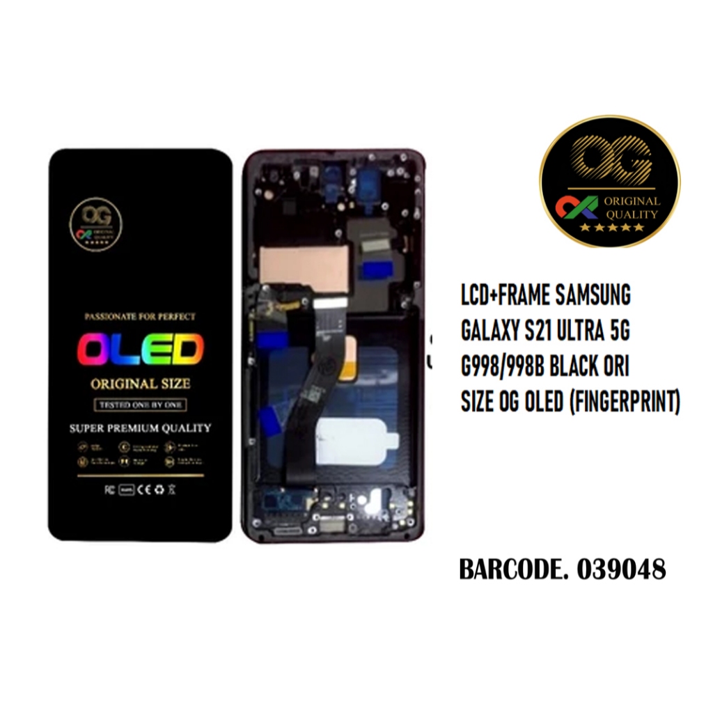 LCD Samsung S21 Ultra 5G G998 G998B Touchscreen OLED Fingerprint OG