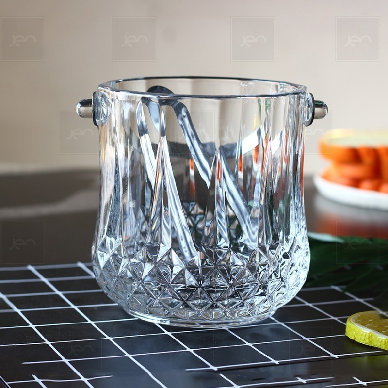 Keranjang Es Batu Ember minuman serbaguna Glass Ice Bucket 1L