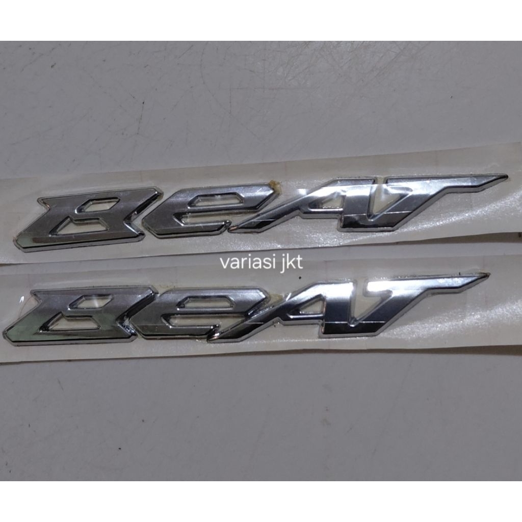 emblem logo beat timbul/Logo beat crhom/logo beat merah