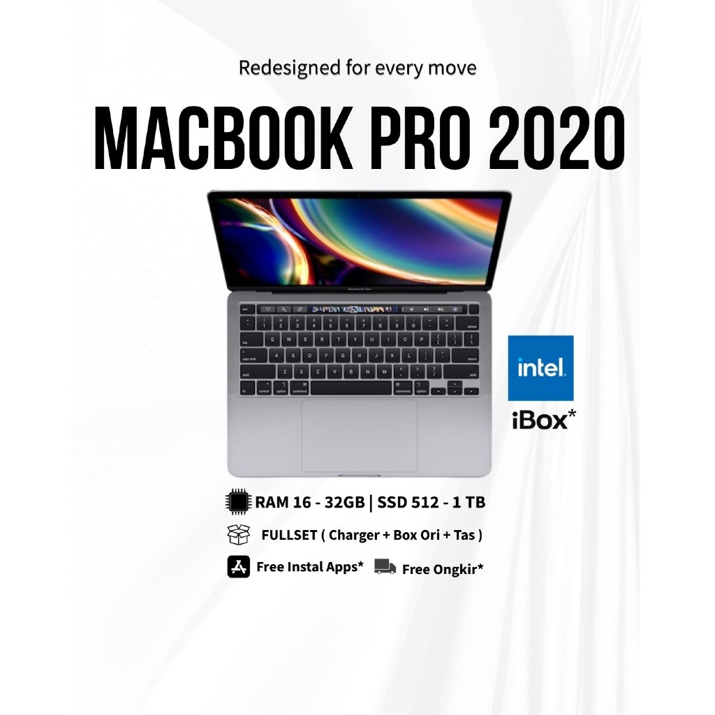 Macbook Pro 2020 RAM 8 16 32GB / SSD 256 512 GB 1 TB