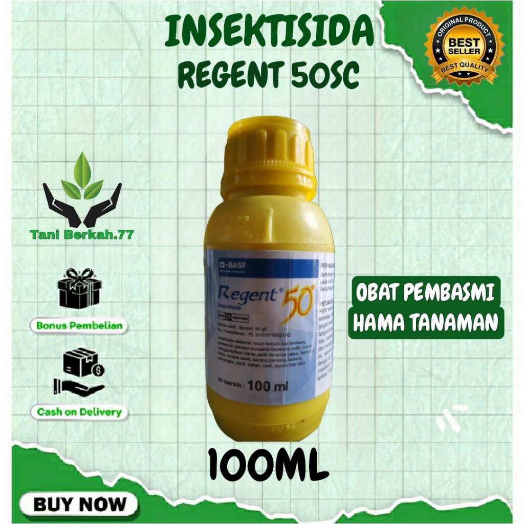 Insektisida racun Regent 50Sc 100Ml Obat Pwmbasi Hama Padi Jagung Kedelai