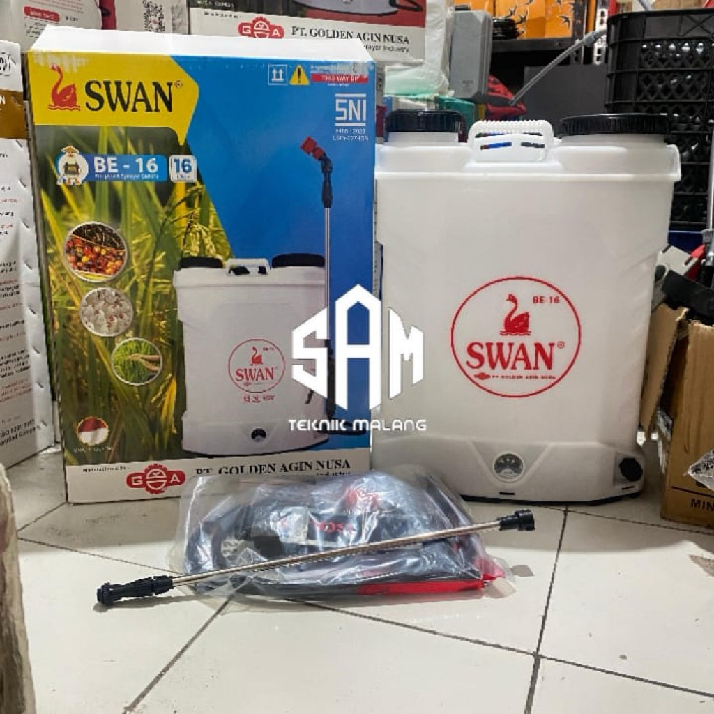 SWAN BE16 Sprayer Elektrik 16 Liter Alat Semprot Cas Tanki Semprot Swan BE16 Untuk Hama Dan Disinfek