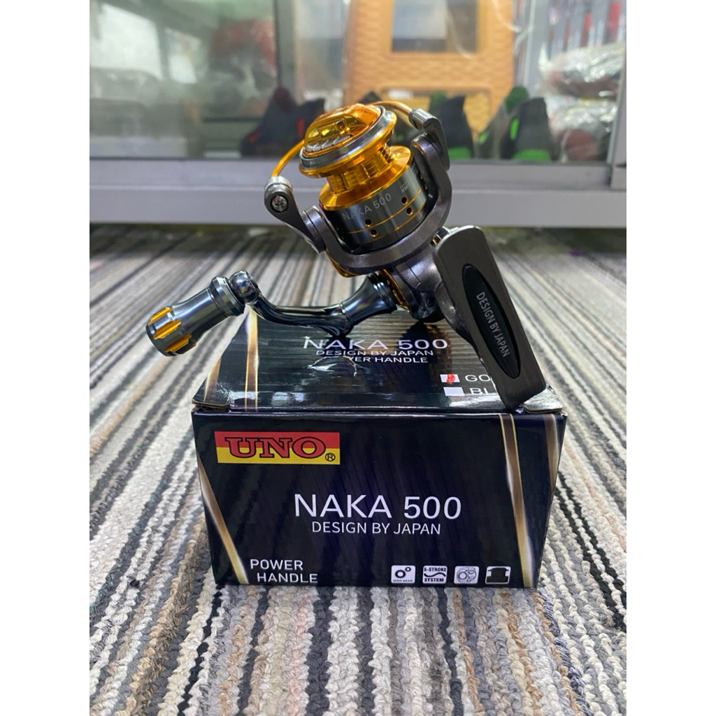 REEL SPINNING UNO NAKA 500 POWER HANDLE GOLD