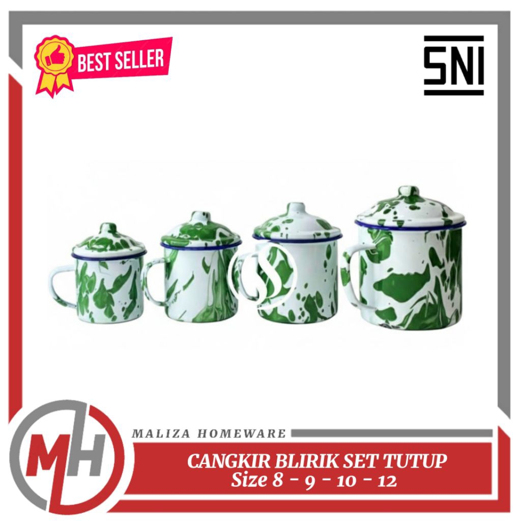 Cangkir Lawas Blirik | Cangkir Set Tutup | Mug Seng Blirik | Gelas Besi Jadul | Ready Size 8cm 10cm 