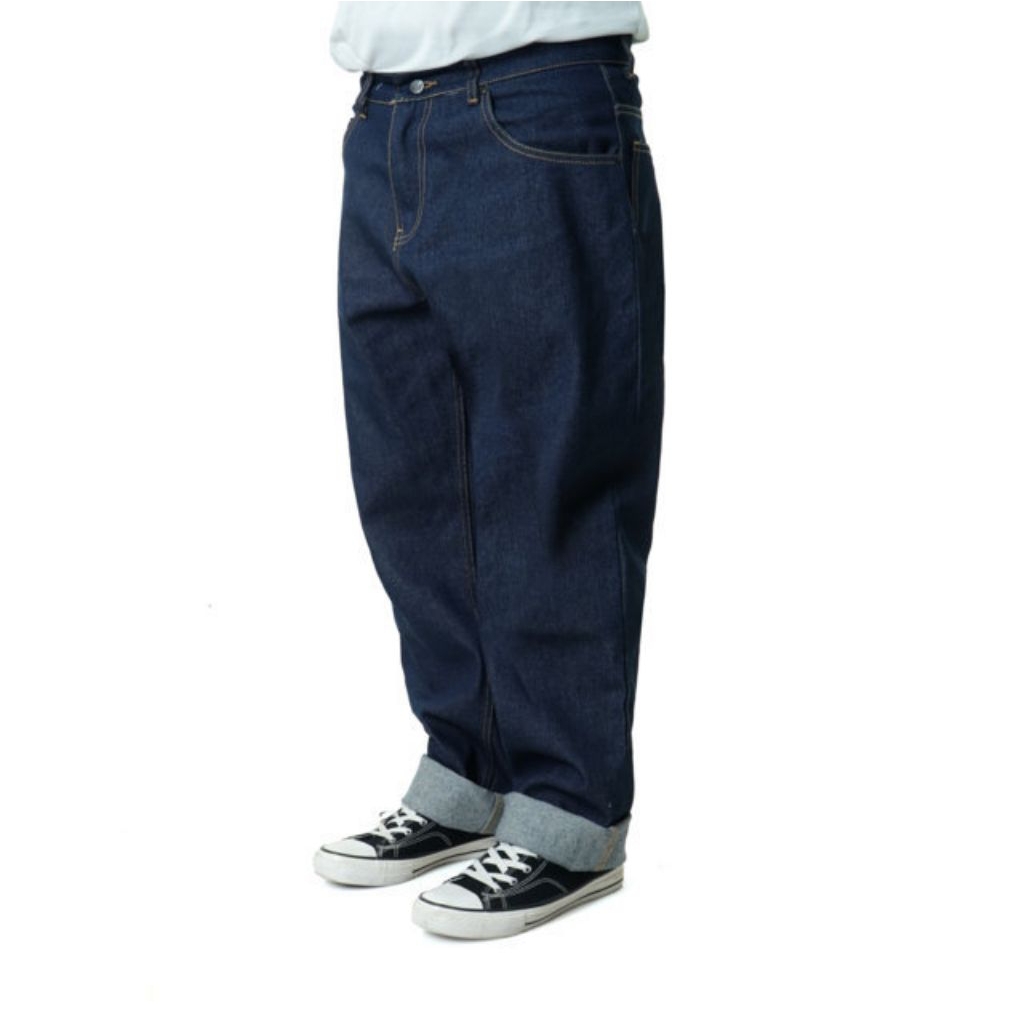 CELANA PANJANG DENIM REGULER FIT BLOODS NAVY INDIGO ORIGINAL.