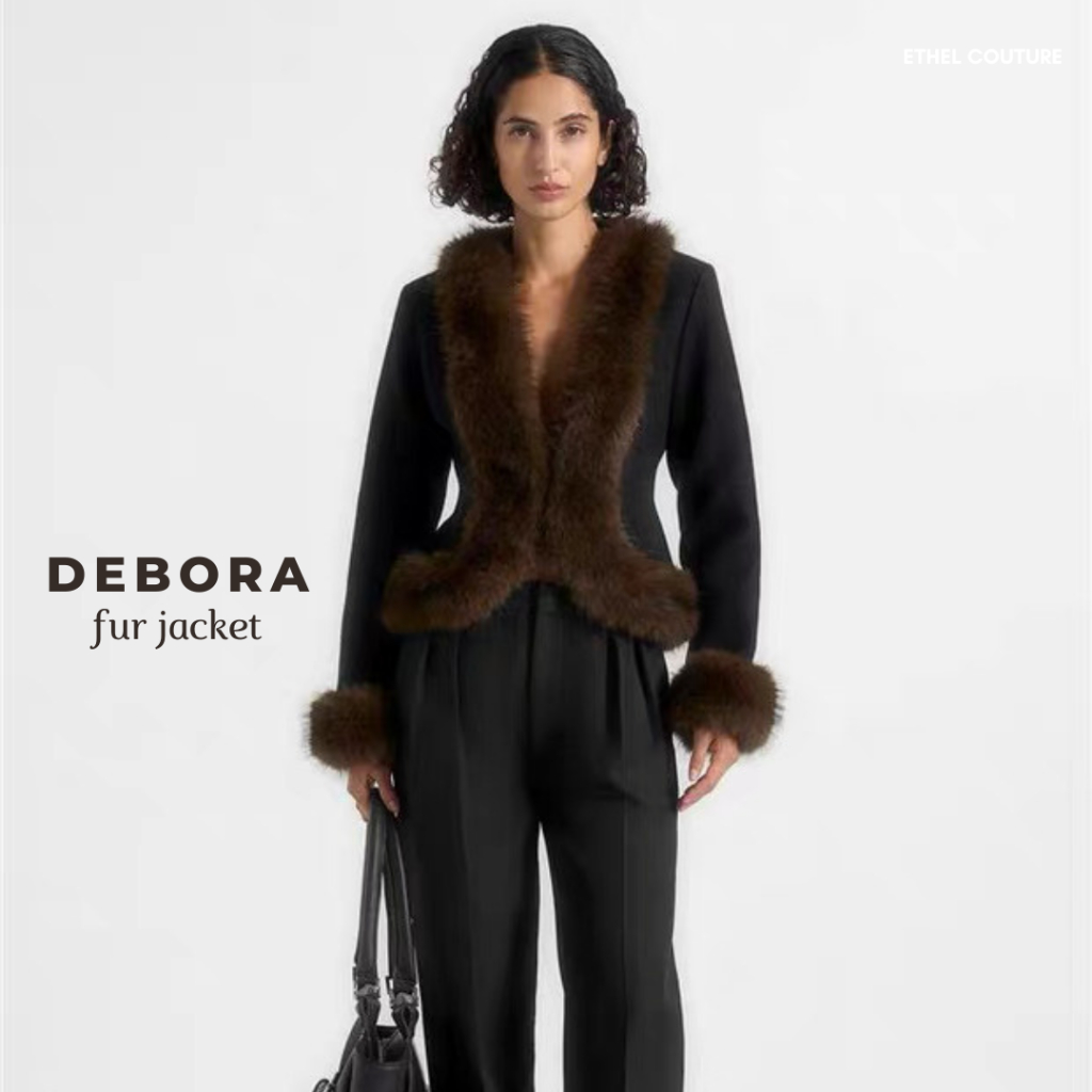 ETHEL COUTURE - Debora Fur Jacket / Mantel Blazer Luaran Jaket Musim DIngin Winter Fall Autumn Bulu 