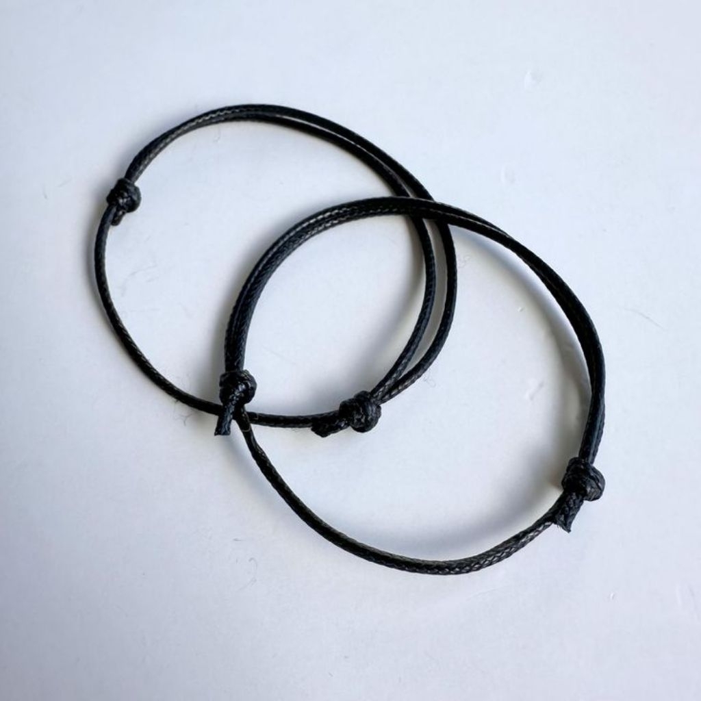 gelang tali hitam couple gelang anak muda