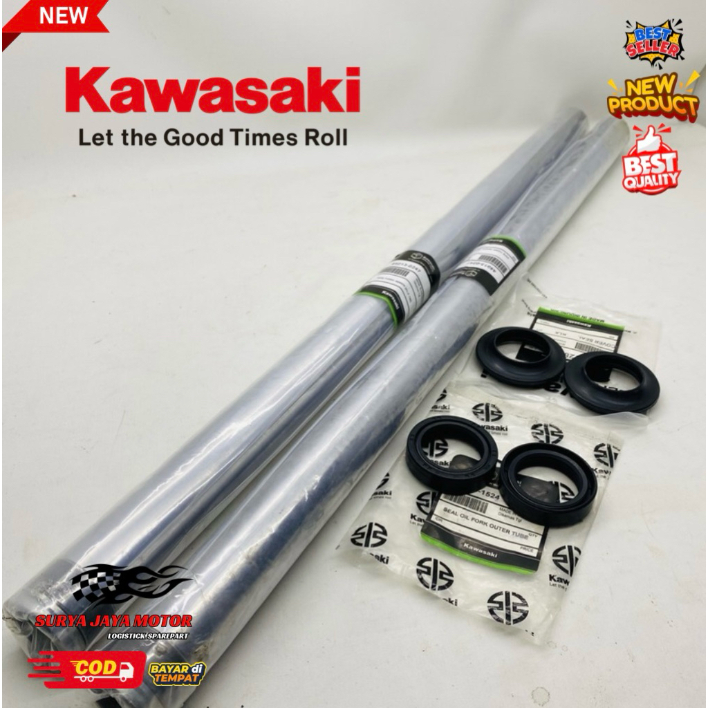 As Shock Depan+Seal Shock+Seal Abu Kawasaki KLX 150L, KLX S Tele Ori