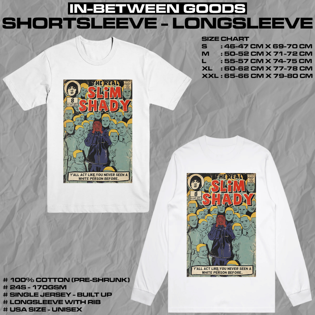 EMINEM - THE REAL SLIM SHADY COMIC | T-SHIRT | LONGSLEEVE | MUSIC MERCH