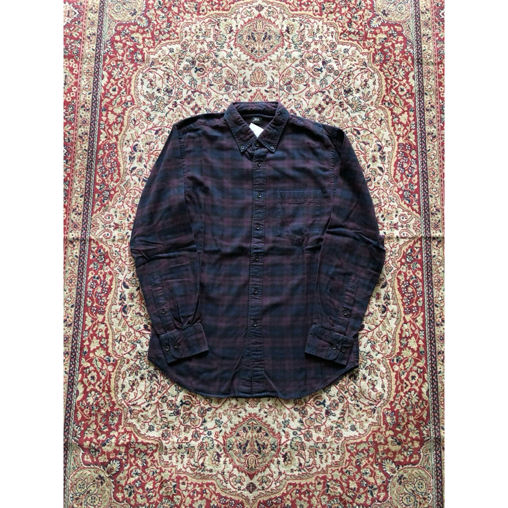 Kemeja Uniqlo flannel shirt Casual Uniqlo work shirt HH611