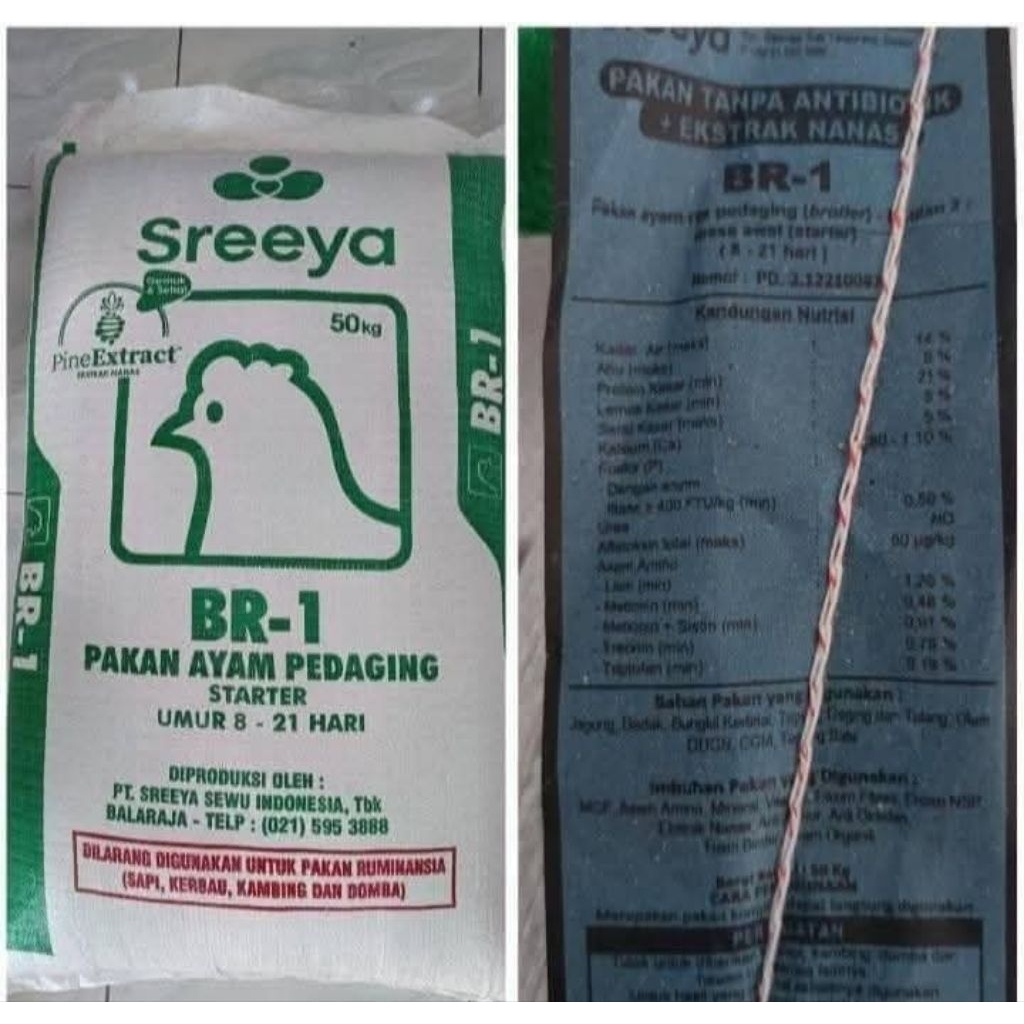 sreeya BR1 pakan ternak ayam 10KG
