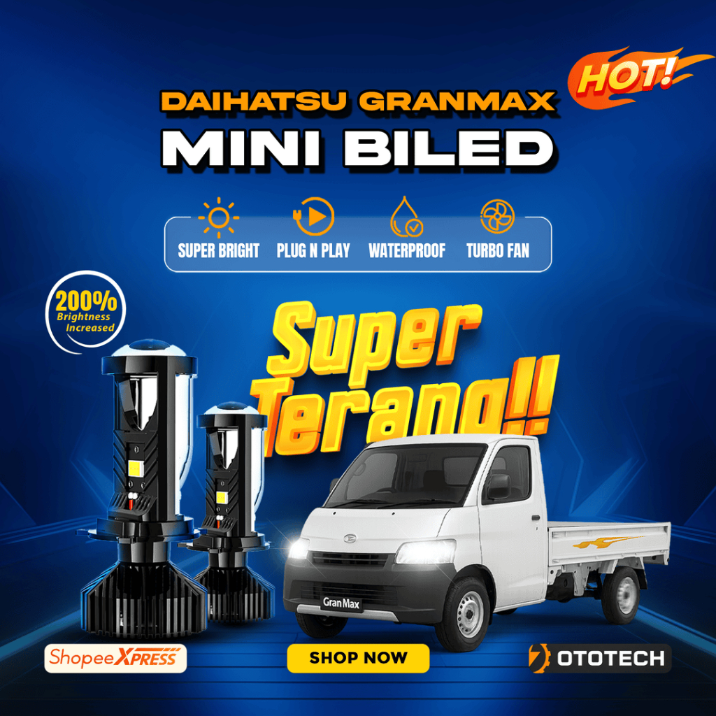 [Ototech] Lampu Daihatsu Granmax Mini Biled Projie LED Projector Mobil Super Terang