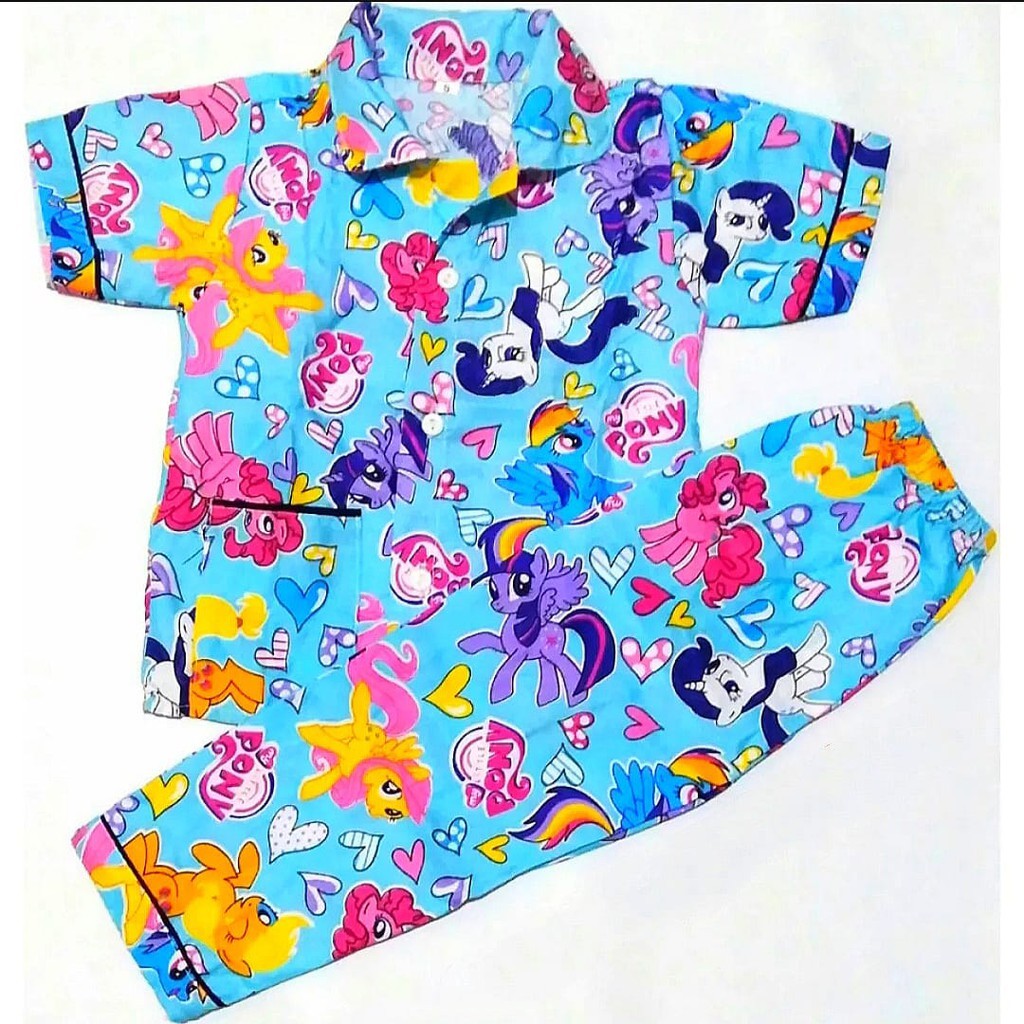 PIYAMA / BAJU TIDUR KUDA PONI ANAK PEREMPUAN