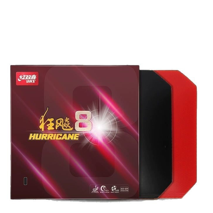 Karet Pingpong DHS Hurricane 8 Original / Karet Bet Tenis Meja Rubber DHS Hurricane 8