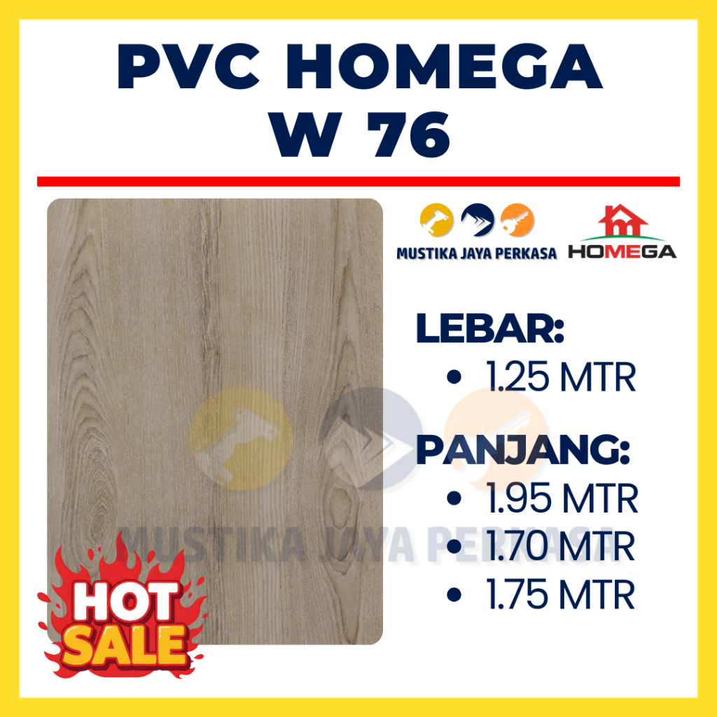 PVC Sheet HOMEGA W 76 — 0.3 Mm Supercon Pelapis Furniture Laminates Interior Woodgrain Kayu Solid