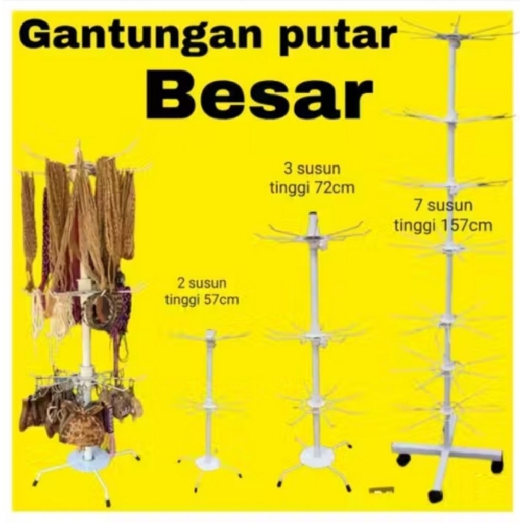 RAK DISPLAY MATAHARI 3 SUSUN 7 SUSUN PUTAR AKSESORIS