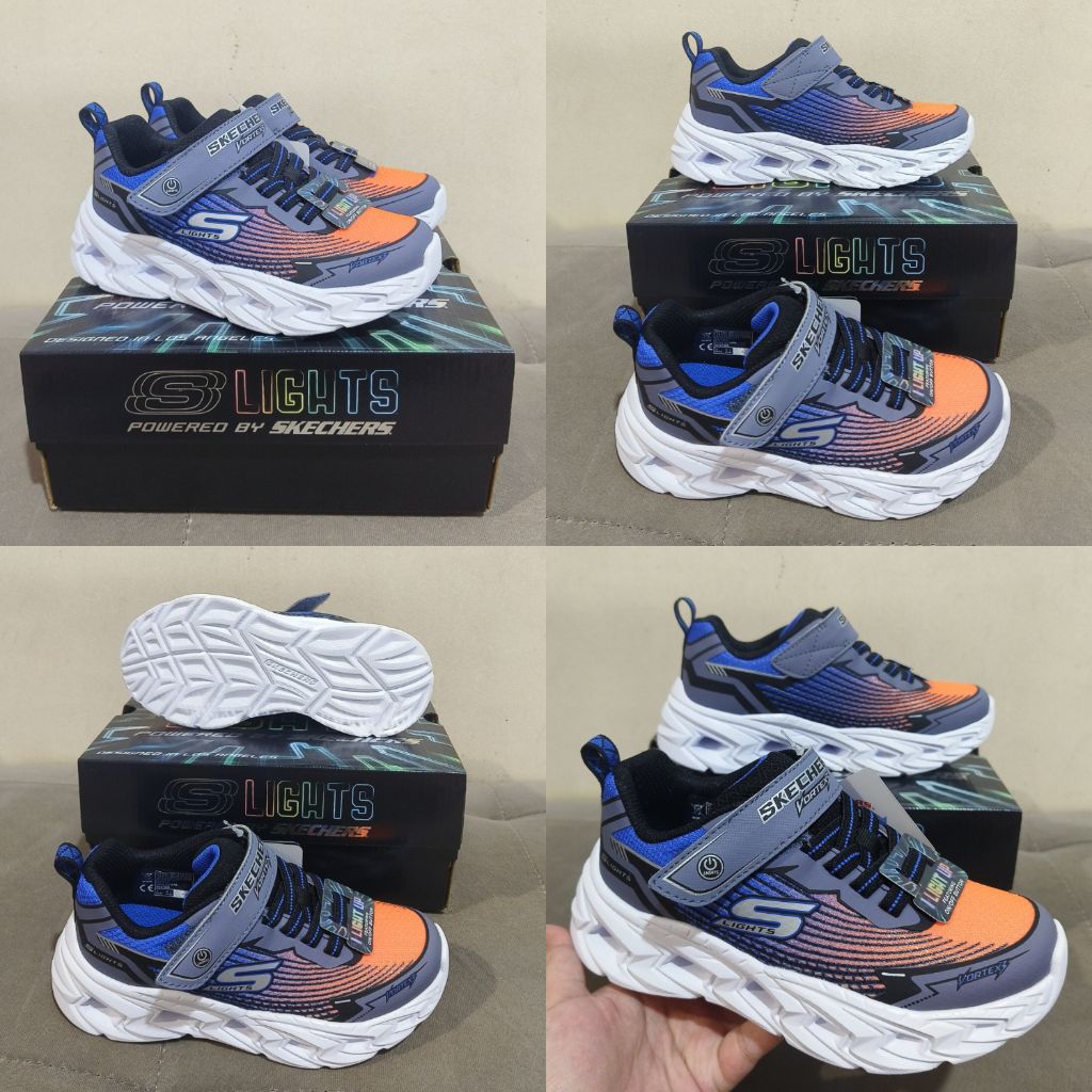Sepatu Skechers Boys Vortex 3.0 2.0 Blue 27.5 28.5 / Selectrons / Go Run Consistent 2.0 / Hypno Flas