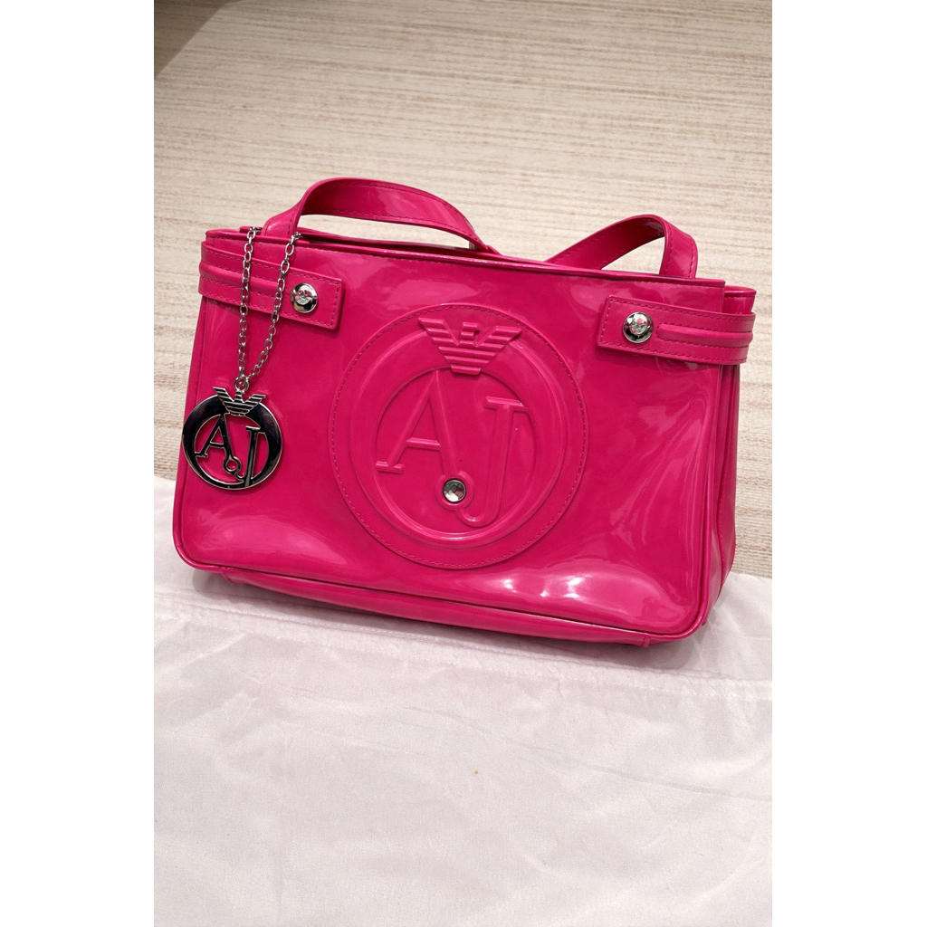 PL Armani Jeans - Tas Slempang PVC Ori Warna Fuschia - Korean Look