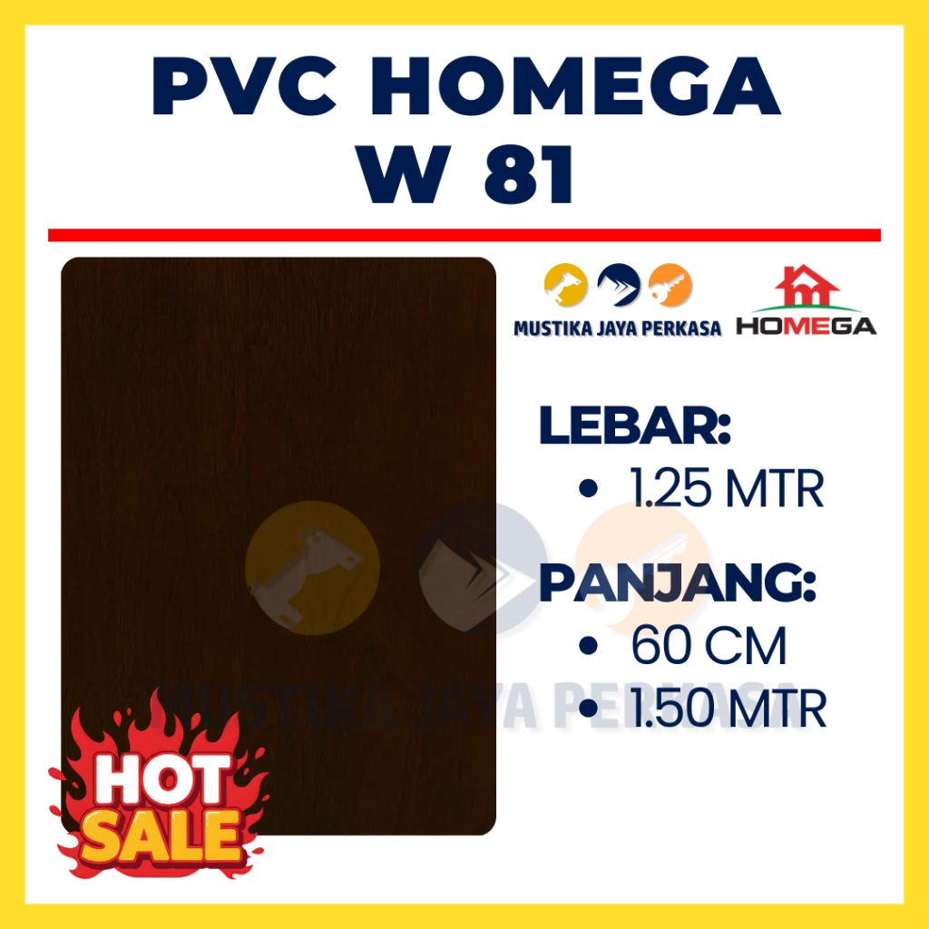 PVC Sheet HOMEGA W 81 — 0.3 Mm Supercon Pelapis Furniture Laminates Interior Woodgrain Kayu Solid