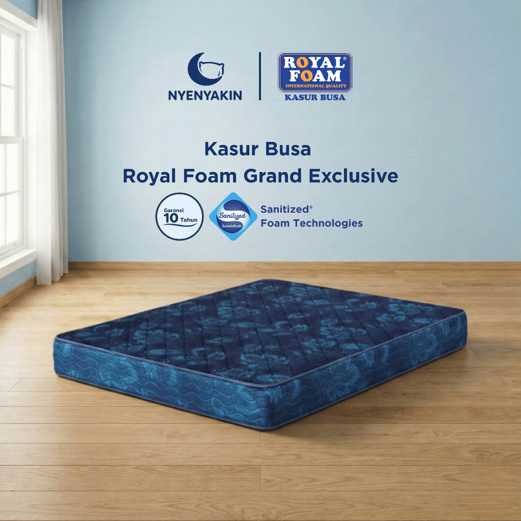 Kasur Busa Royal Foam Grand Exclusive | Tebal 20cm | Empuk & Awet | Tersedia Ukuran 90x200, 120x200,