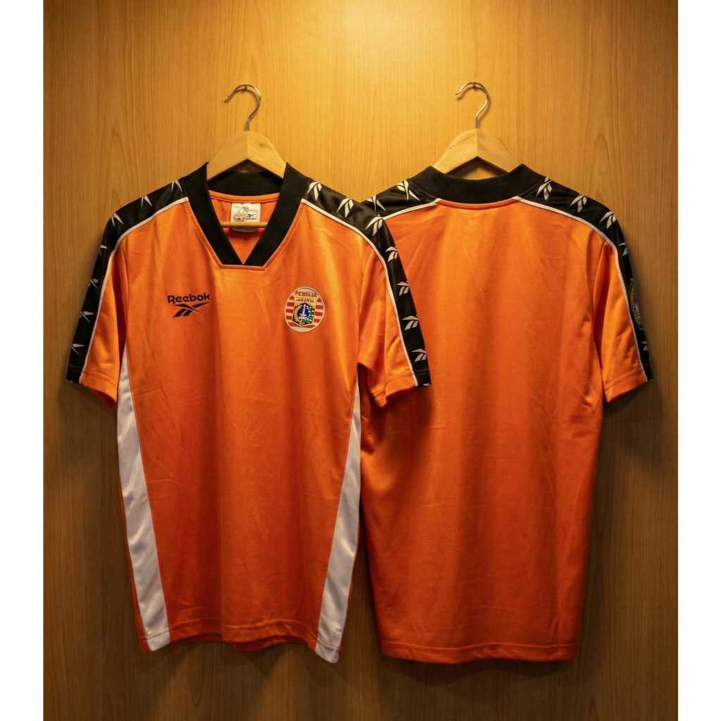 Jersey Retro Persija 1999 oren reebok Jakmania Jakartans Lengan Panjang Size S M L XL XXL XXXL