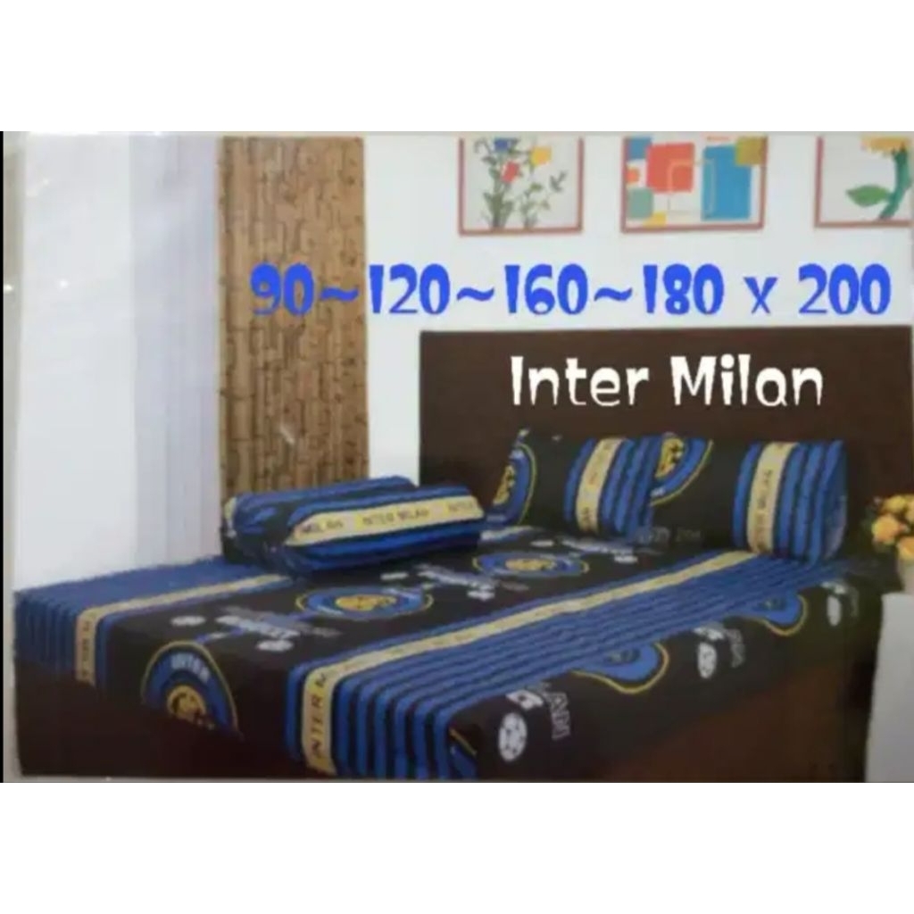 Inter Milan. Sprei no. 2 Ukuran 160x200x25 Sudut Karet