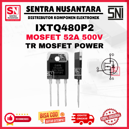 TR Mosfet IXTQ480P2 ORIGINAL KOREA 52A 5000v - TR Power IXTQ480P2 IXTQ480 P2 - TR Power IXTQ480P2 PR
