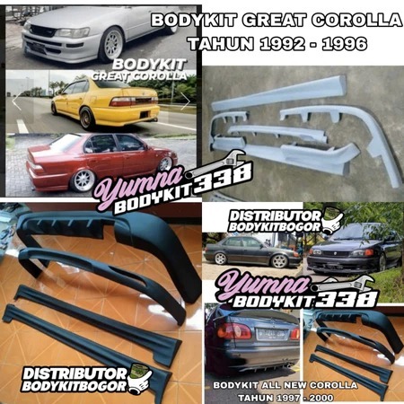 FULL SET BODYKIT COROLLA TAHUN 1992 - 2000 BODYKIT GREAT COROLLA BODYKIT ALL NEW COROLLA AE111 AE112