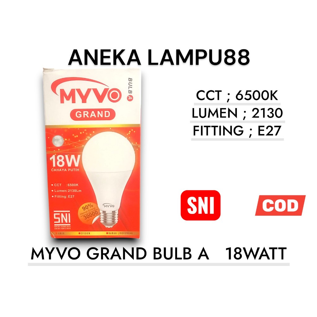 LAMPU LED MYVO GRAND A 18 WATT - BOHLAM LAMPU MYVO GRAND A 18W