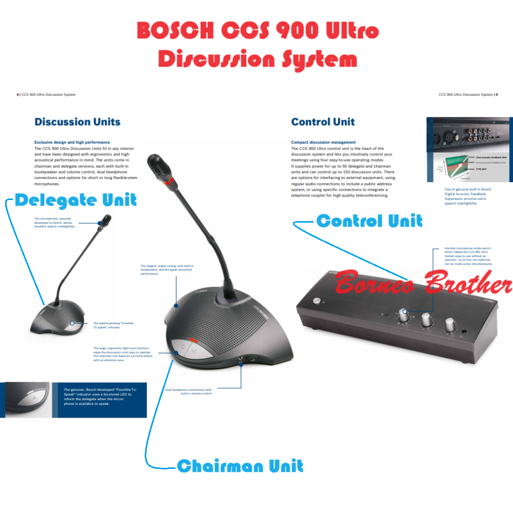 Bosch CCS 900 Ultro CCS900Ultro Original Mic Conference/Rapat System