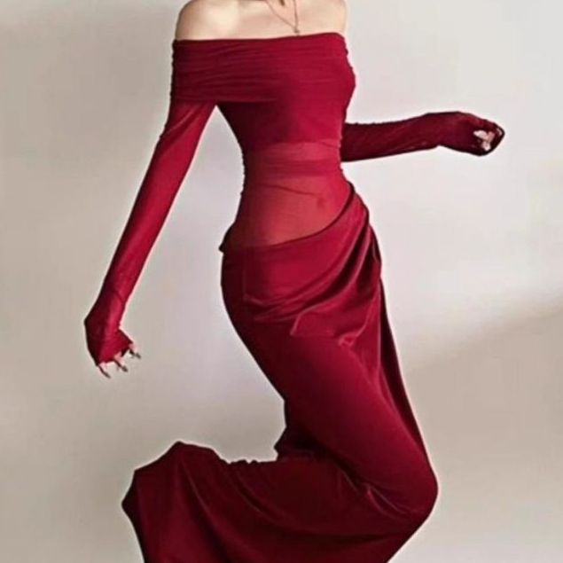Long Dress Sabrina / Dress Pesta / Dress Sabrina