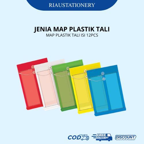 Map Plastik Tali Jenia F4/Amplop Plastik Tali