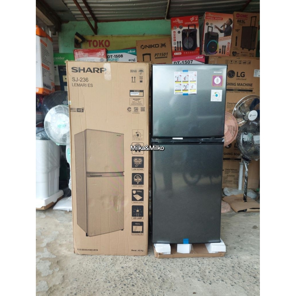 KULKAS 2 PINTU SHARP SJ 236 MN HS / SJ236MN - SJ 236 MNHS - SJ-236 MNHS