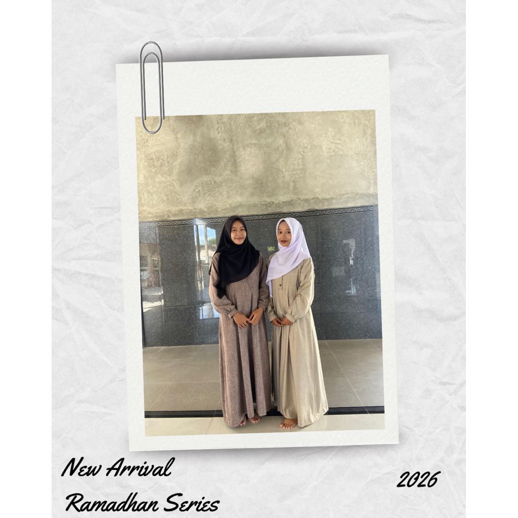 Gamis Abaya Simpel Katun Madina Lengan Kancing