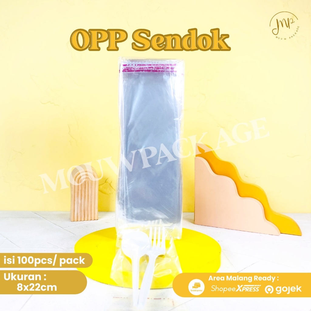 PLASTIK OPP SENDOK 8X22 / WADAH SENDOK GARPU / OPP SENDOK GARPU