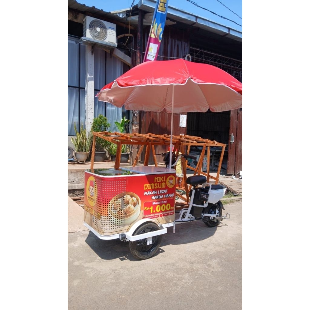 gerobak dimsum listrik | gerobak listrik dimsum keliling | gerobak gorengan keliling | gerobak listr