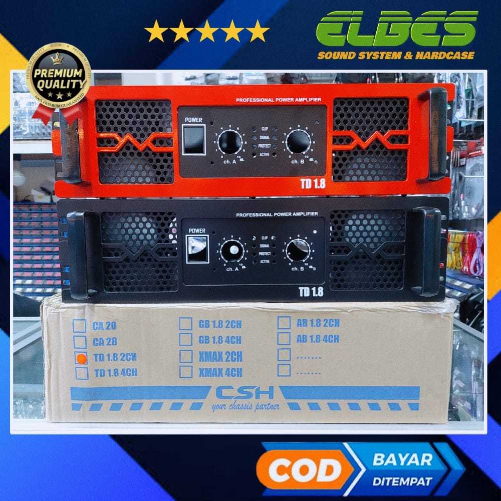 Box power amplifier TD1.8 3U lengkap knop handle besi