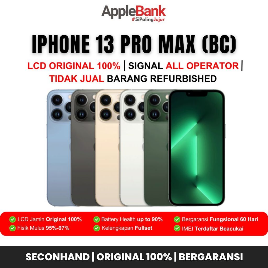 iPhone 13 PRO MAX 128GB 256GB LCD 100% Original | No Refurbished | Fullset | Garansi 60 Hari | Beacu