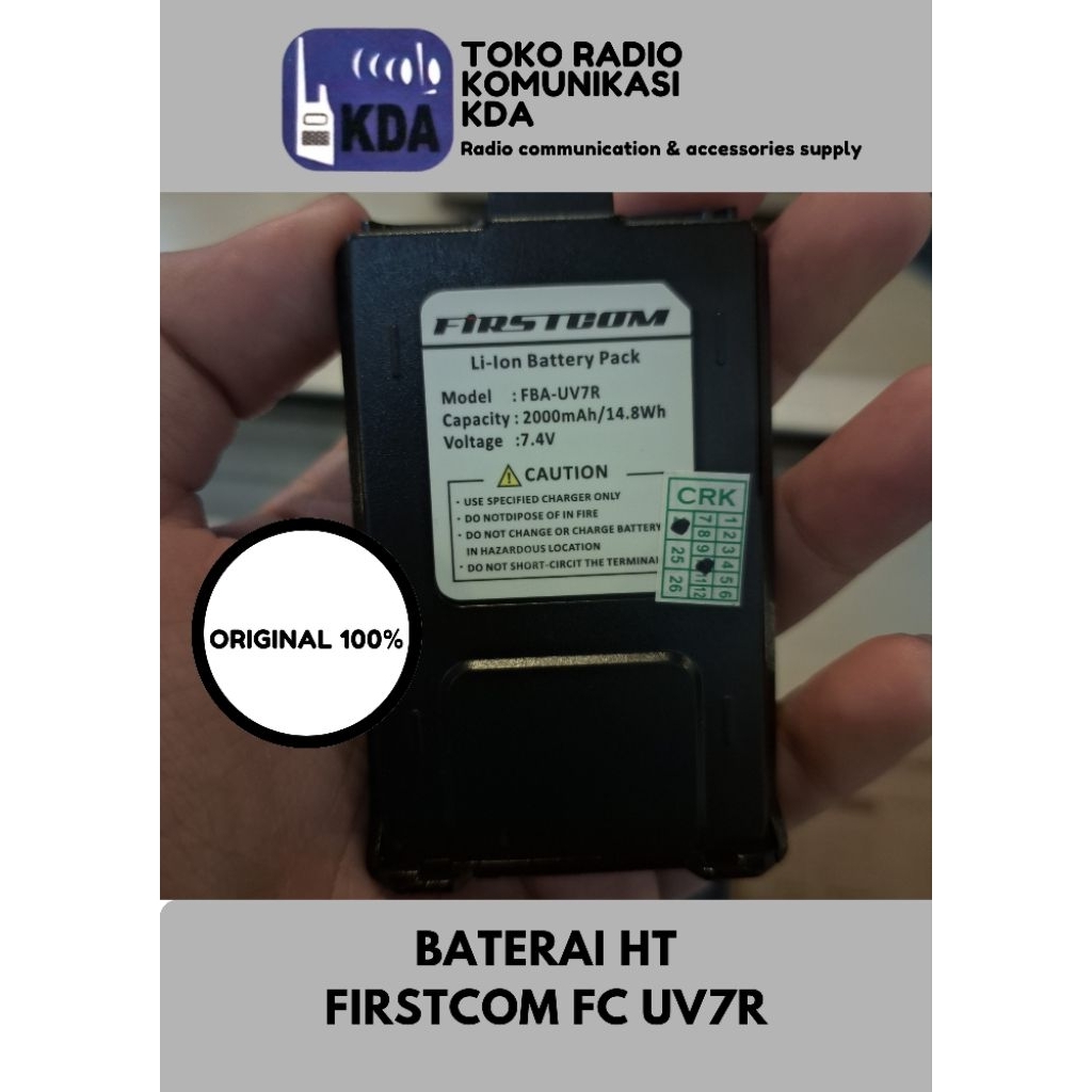 BATERAI HT FIRSTCOM FC-UV7R ORIGINAL | FBA-UV7R | BATTERAI HT FIRSTCOM FC UV7R | FCUV7R | FC UV 7R |