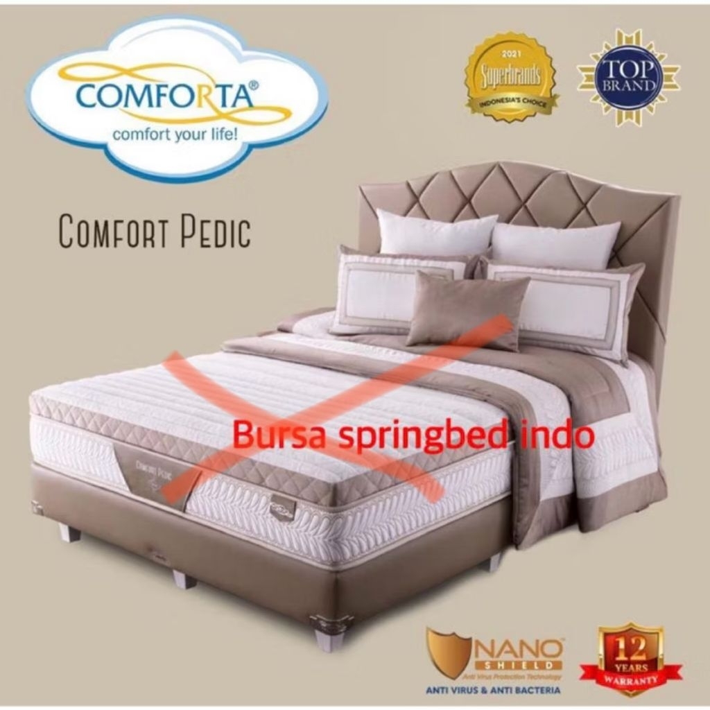 comforta divan sandaran diamante 120 160 180 dipan sandaran spring bed tanpa kasur
