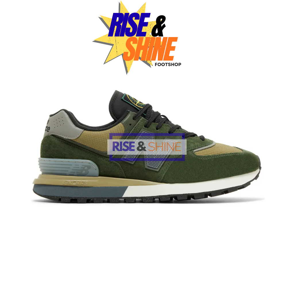 Sepatu Stone Island x NB 574 Legacy Dark Green