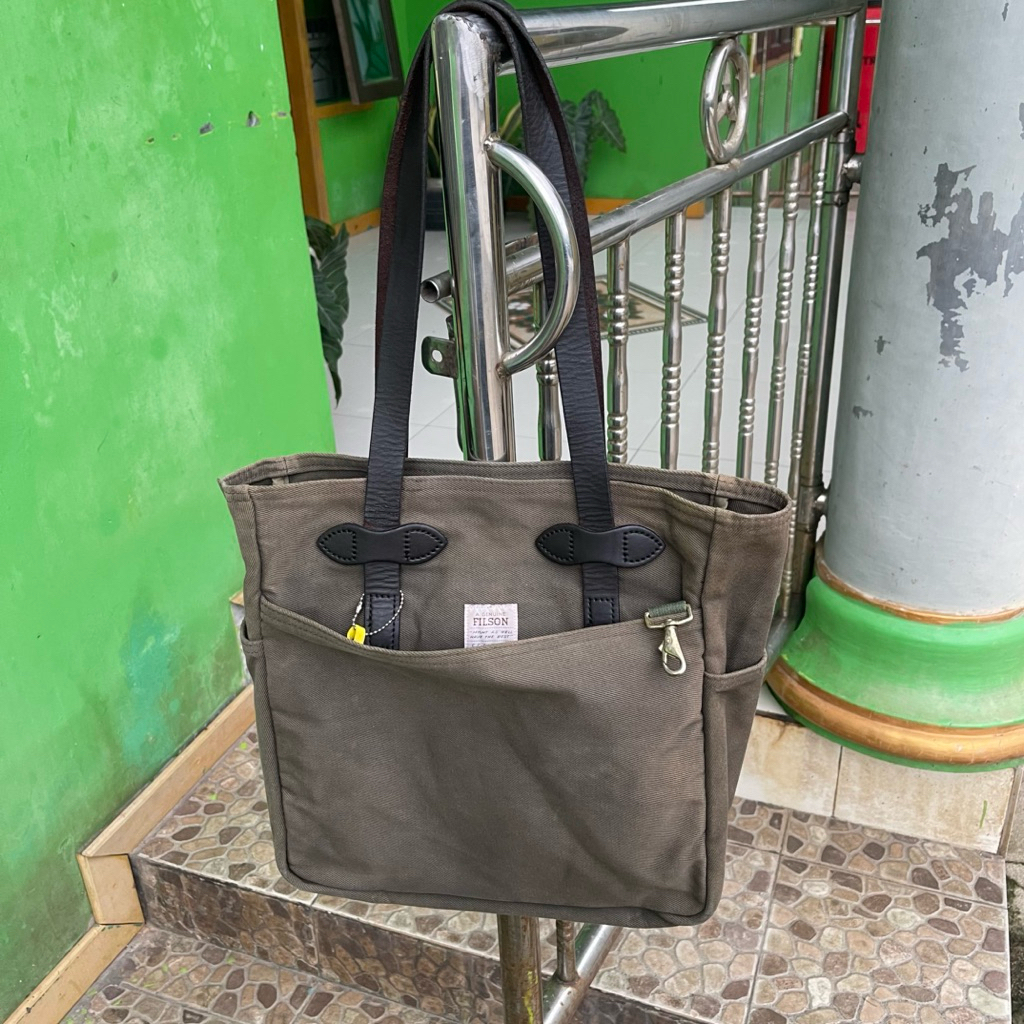 filson briefcase tote bag canvas tebal