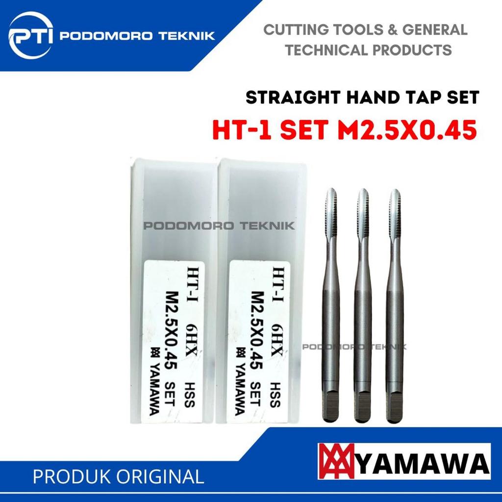 Yamawa Hand Tap M2.5x0.45 Hand Tap M2 x 0.45 Hand Tap Lurus Merk Yamawa