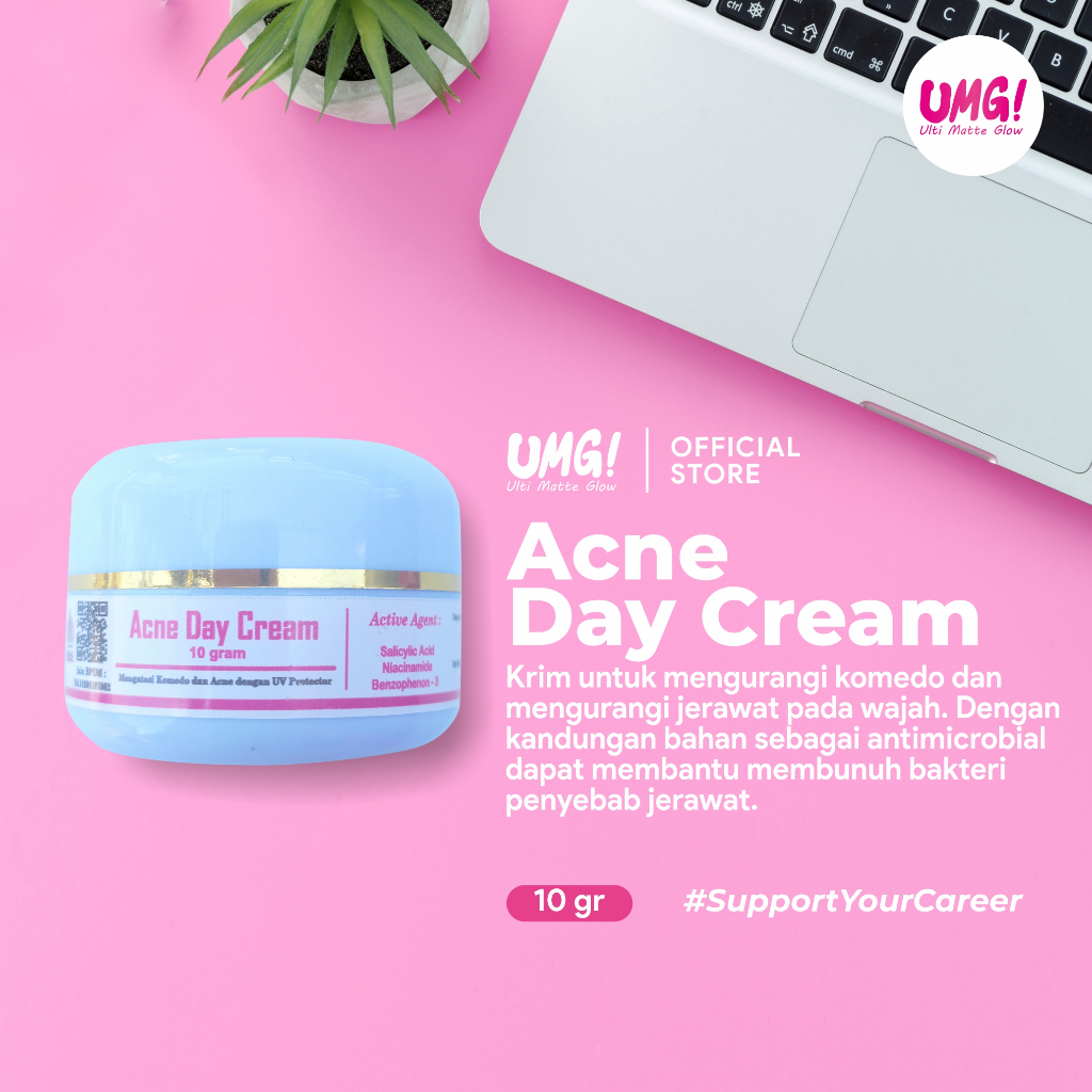 UMG Ulti Matte Glow (10gr) day cream acne (cream siang untuk kulit berjerawat)