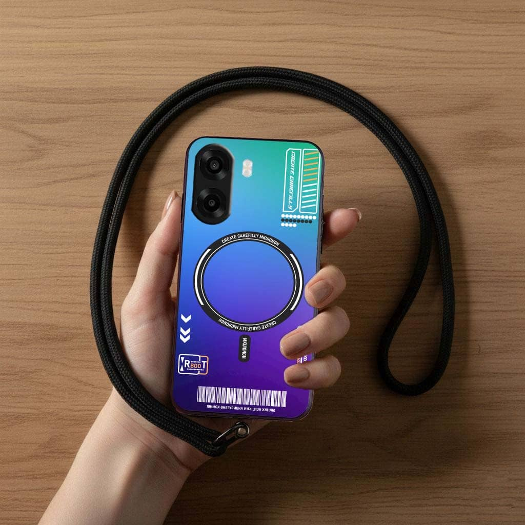 MG53 Softcase Glass + Tali For Oppo A6 - Casing Hp Oppo A6X - Pelindung hp Oppo A6 - Case Handphone 