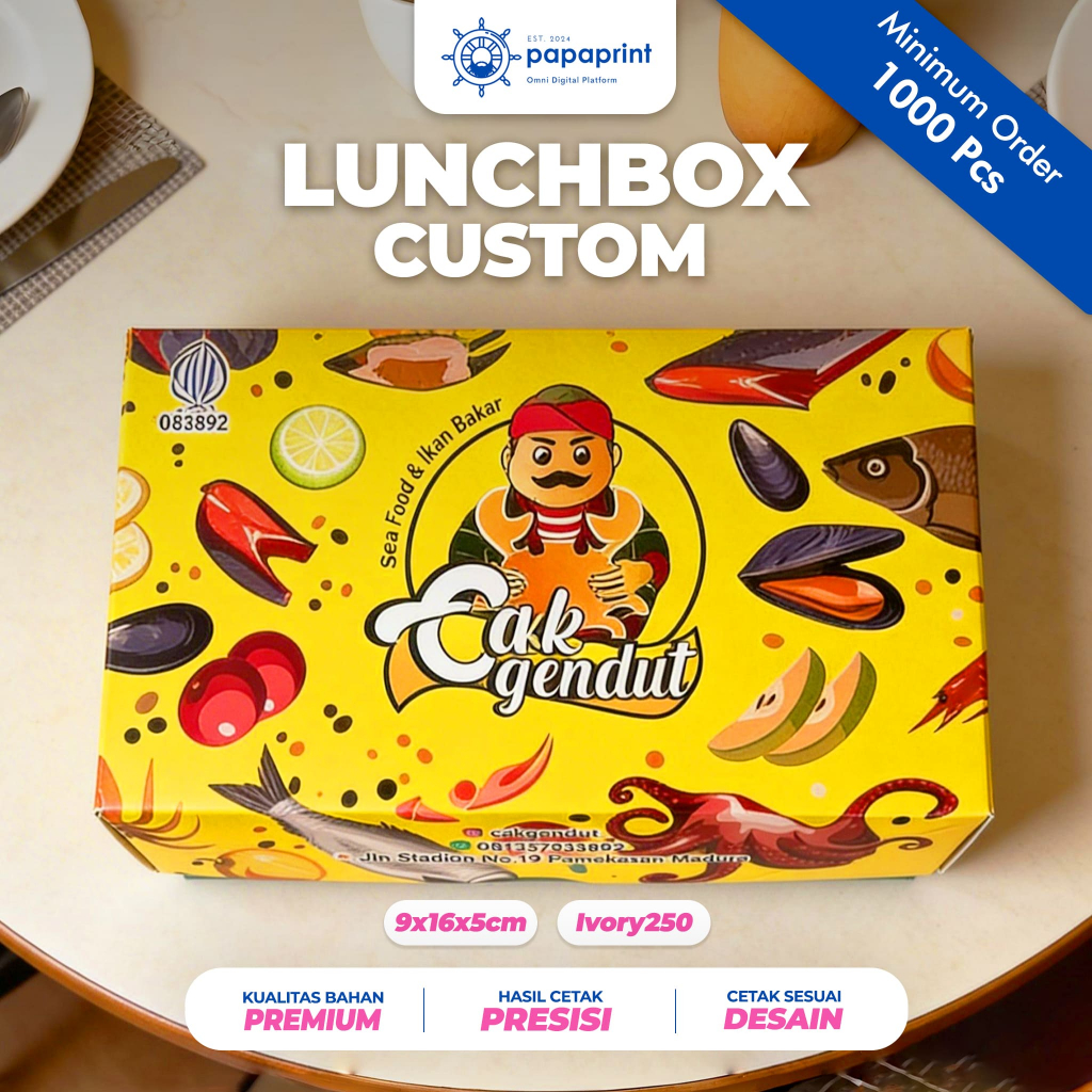 kotak makan | lunch box  | tempat makanan | box kue - Food Grade papaprint